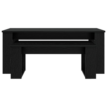 Set di Tavolini da Caffè 2 pcs Rovere Nero Legno multistrato | homemem39
