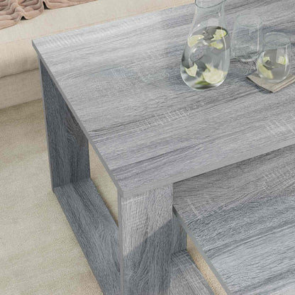 Set di Tavolini da Caffè 2 pcs Grigio Sonoma Legno multistrato | homemem39
