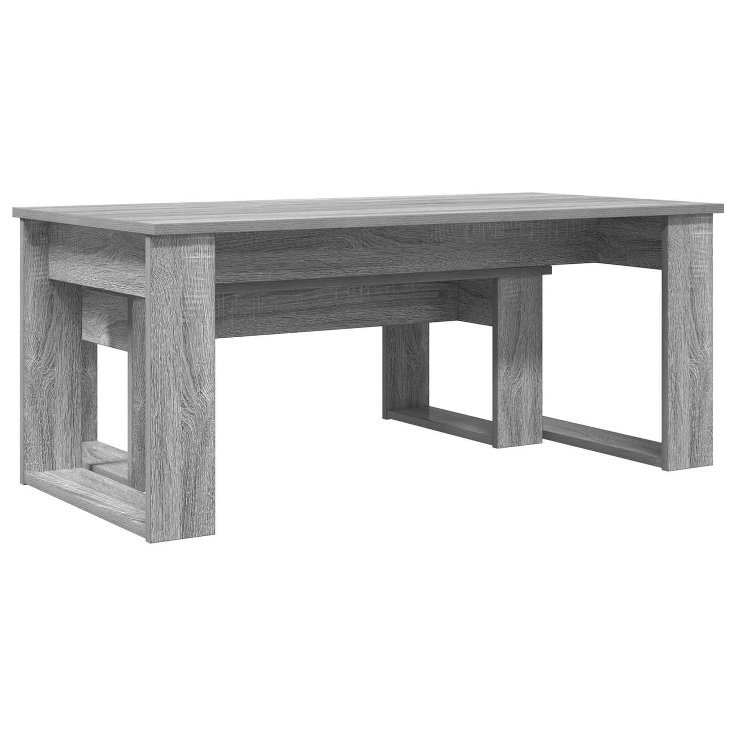 Set di Tavolini da Caffè 2 pcs Grigio Sonoma Legno multistrato | homemem39