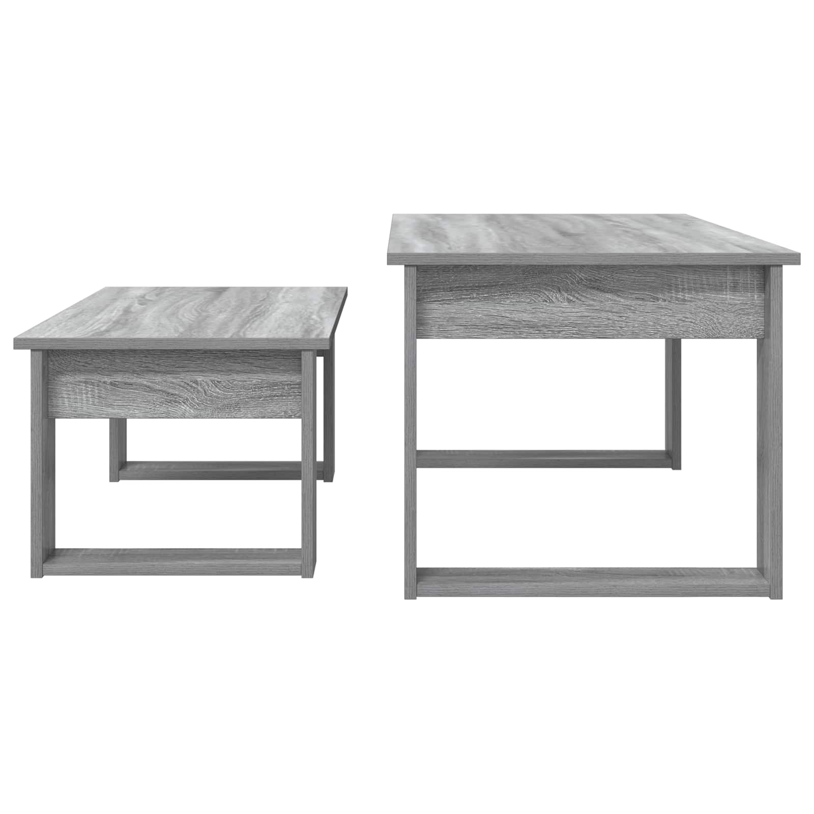 Set di Tavolini da Caffè 2 pcs Grigio Sonoma Legno multistrato | homemem39