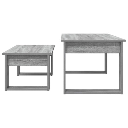 Set di Tavolini da Caffè 2 pcs Grigio Sonoma Legno multistrato | homemem39