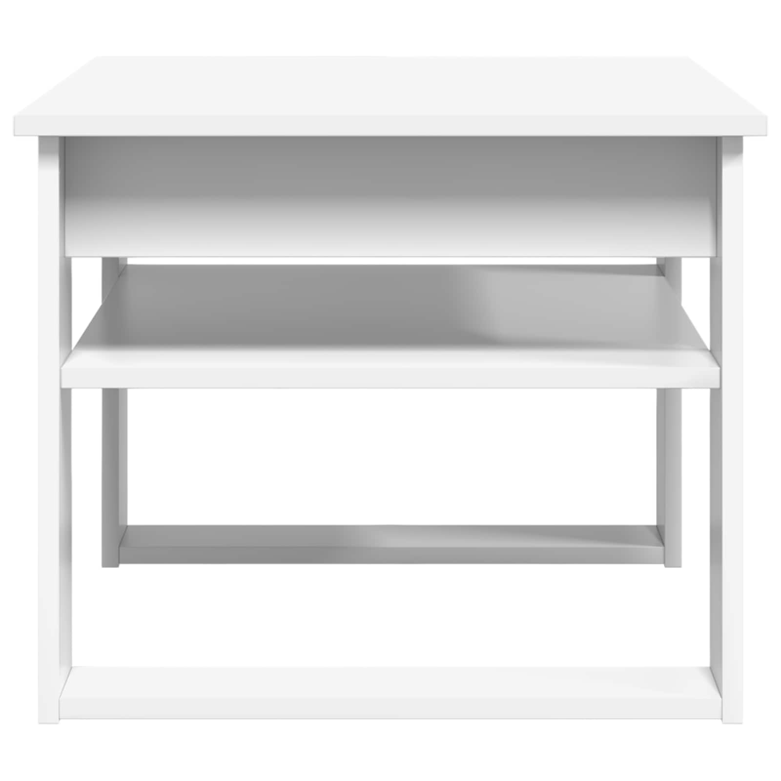 Tavolino da salotto Bianco 64 x 54 x 44 cm Legno multistrato | homemem39