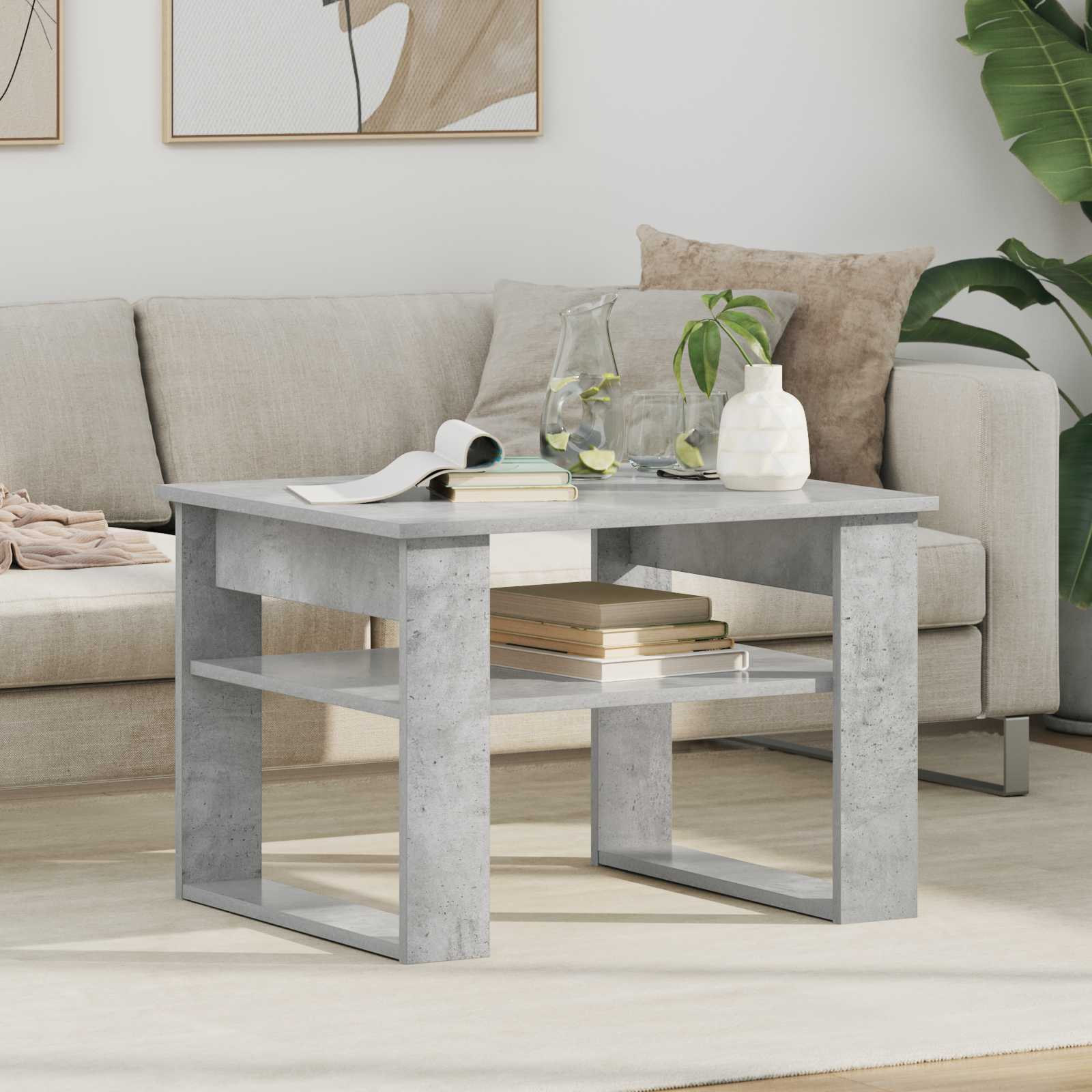 Tavolino da salotto Grigio cemento 64 x 54 x 44 cm | homemem39