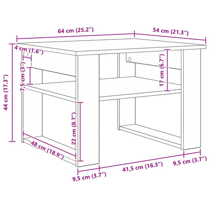 Tavolino da salotto Grigio cemento 64 x 54 x 44 cm | homemem39