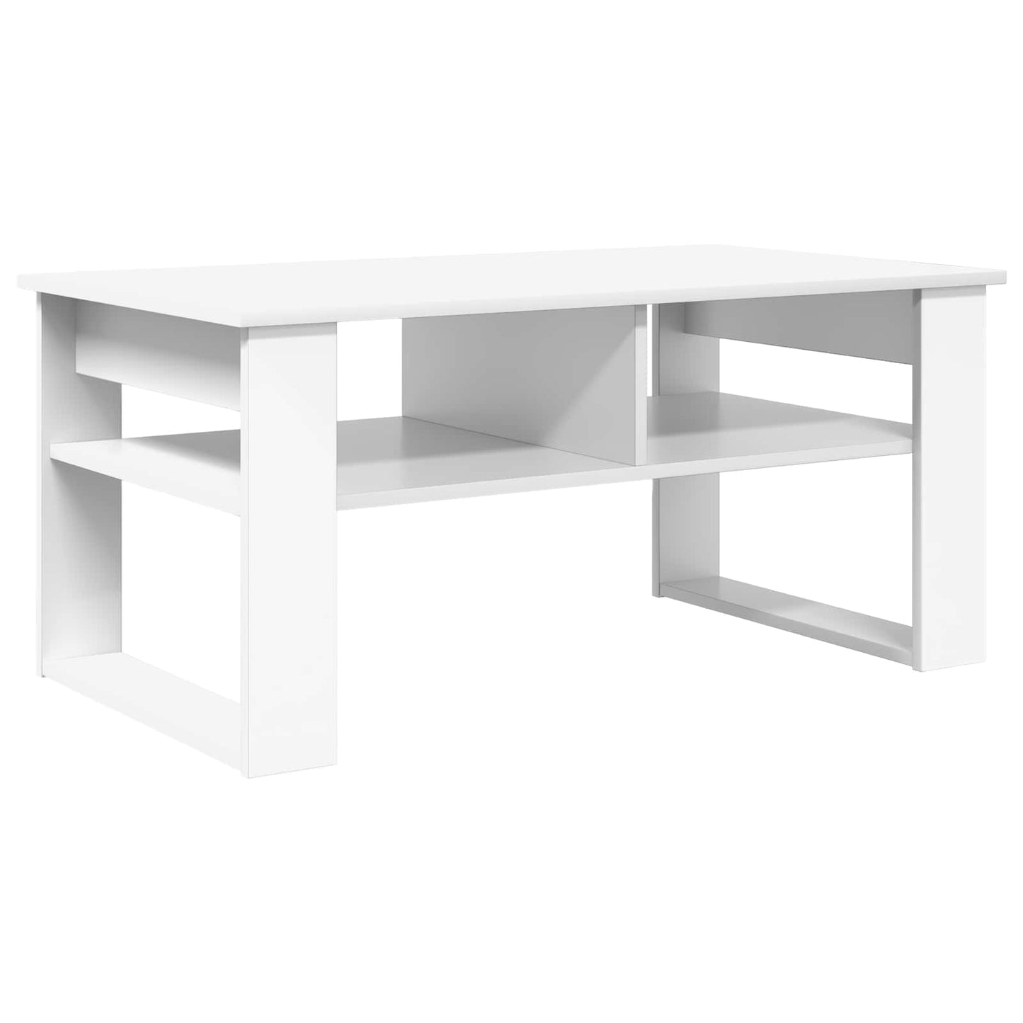 Tavolino da salotto Bianco 96 x 54 x 44 cm Legno multistrato | homemem39