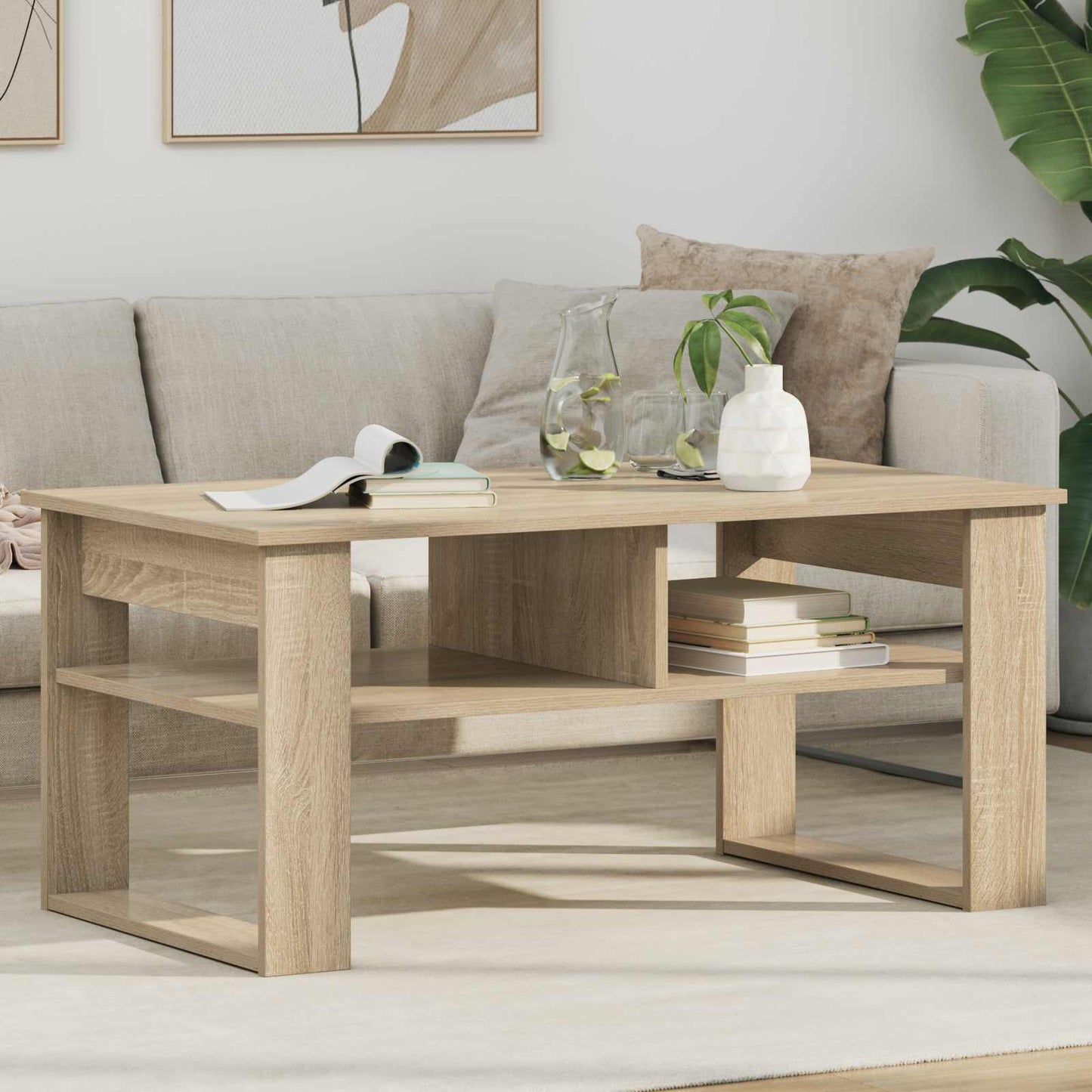 Tavolino da salotto Rovere Sonoma 96 x 54 x 44 cm