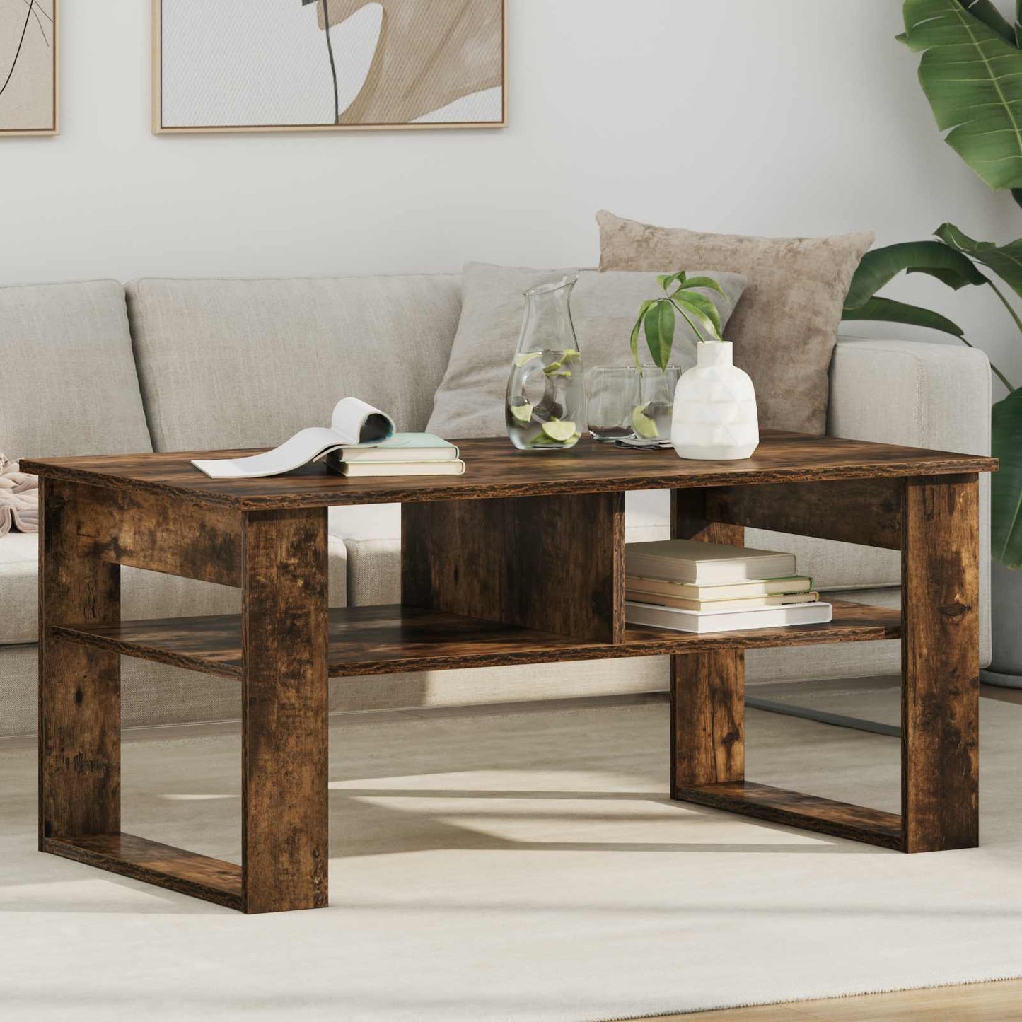 Tavolino da salotto Rovere fumé 96 x 54 x 44 cm | homemem39