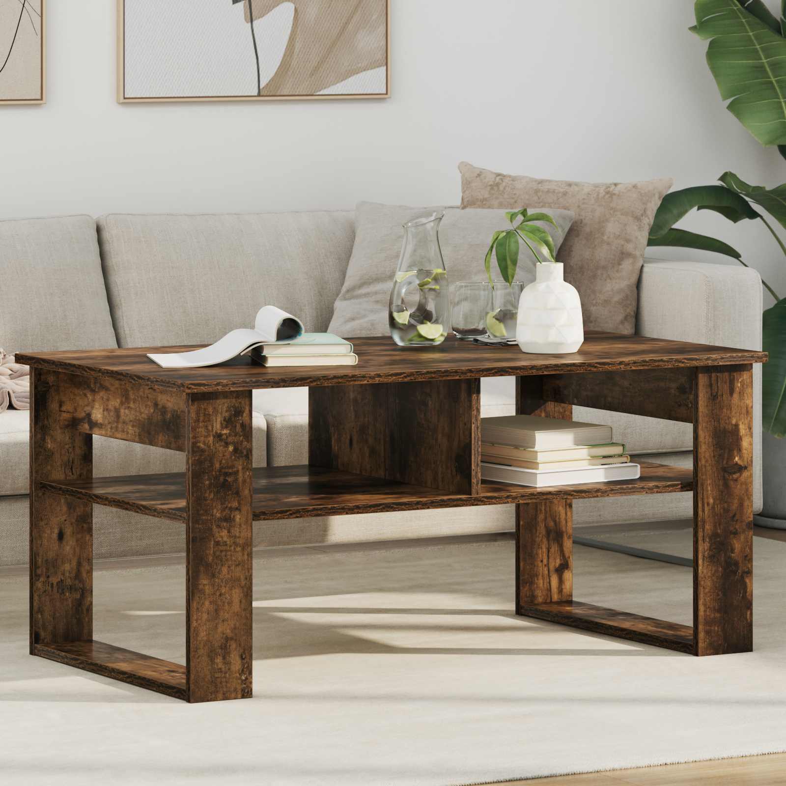 Tavolino da salotto Rovere fumé 96 x 54 x 44 cm | homemem39