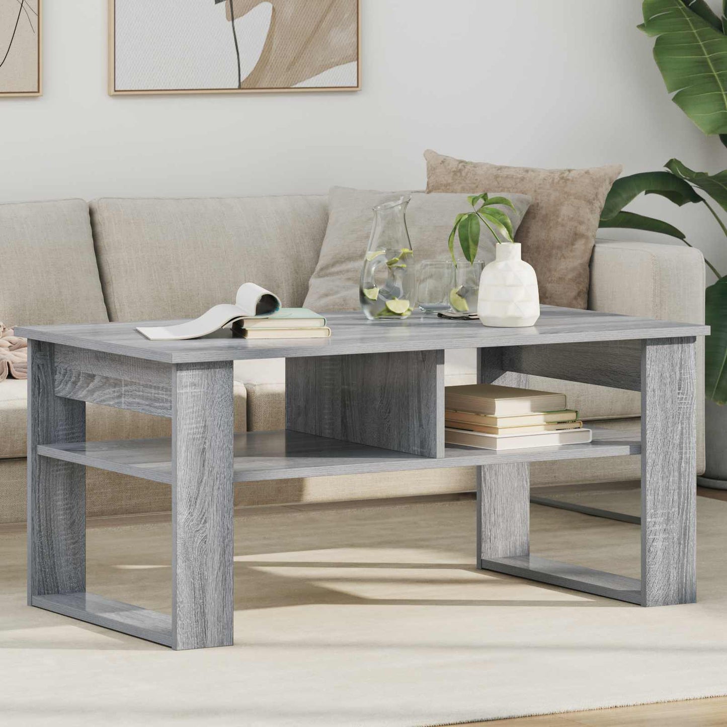 Tavolino da salotto Grigio Sonoma 96 x 54 x 44 cm | homemem39