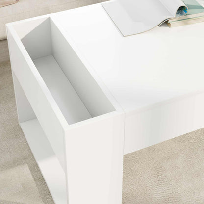 Tavolino da salotto Bianco 110 x 50 x 41 cm Legno multistrato | homemem39