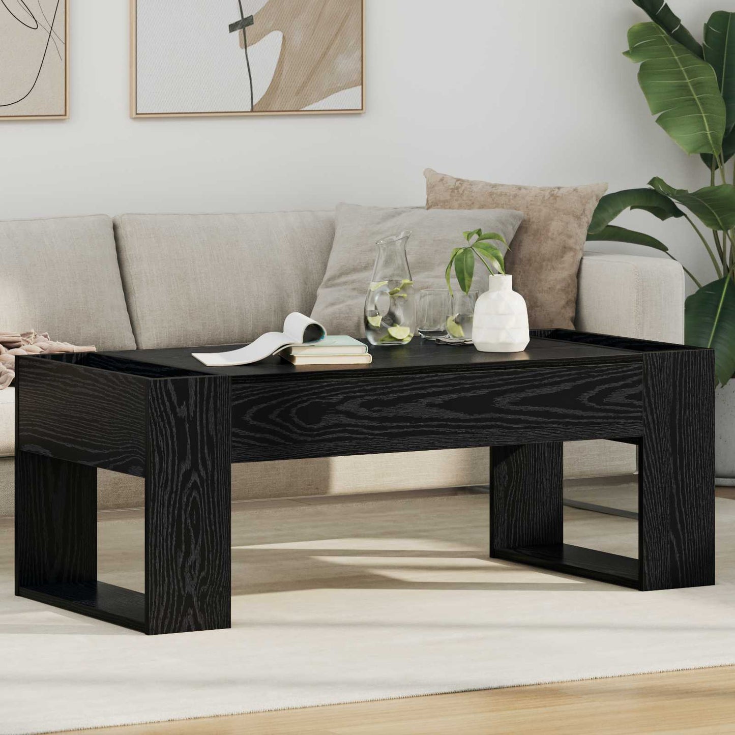 Tavolino da salotto Rovere Nero 110 x 50 x 41 cm | homemem39