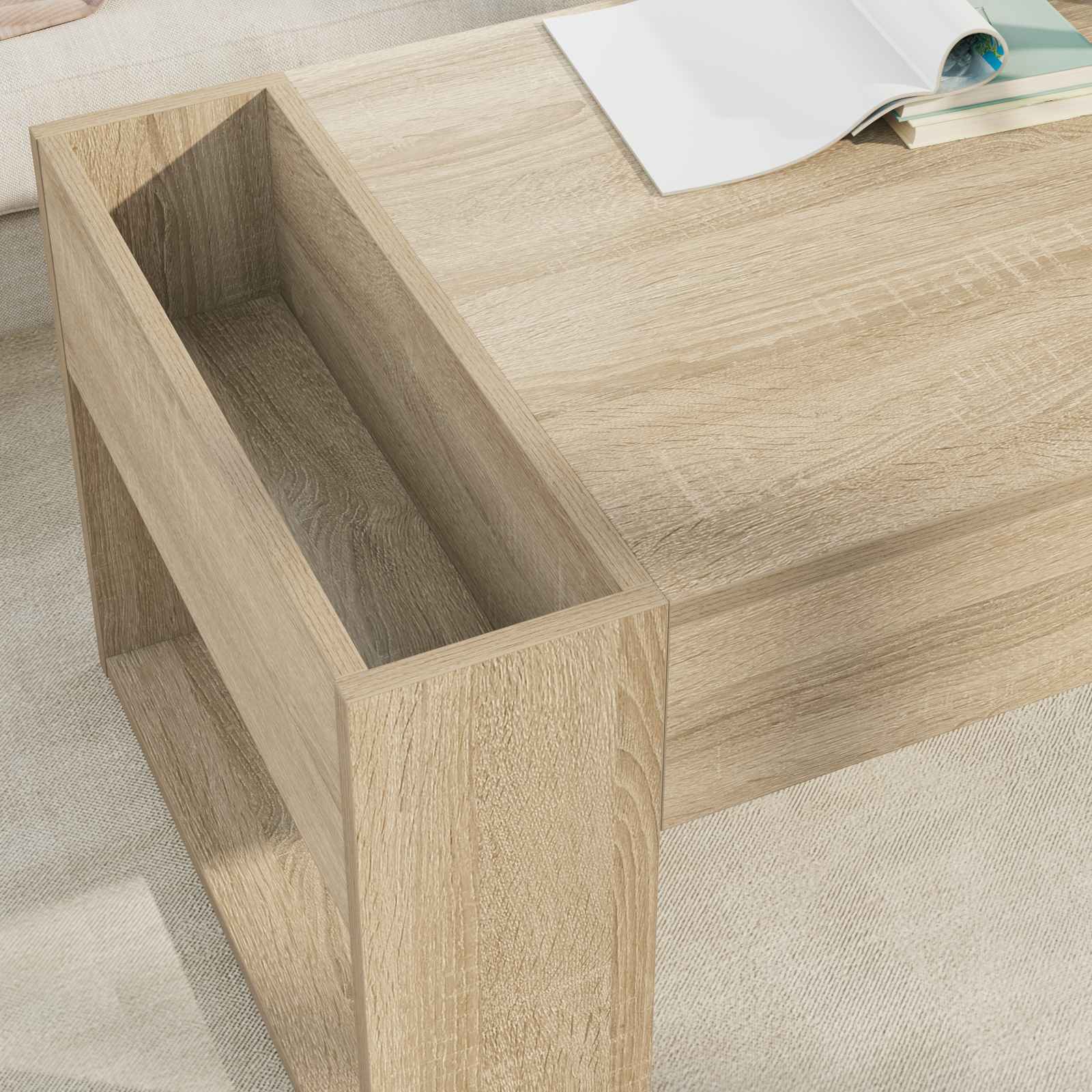 Tavolino da salotto Rovere Sonoma 110 x 50 x 41 cm | homemem39