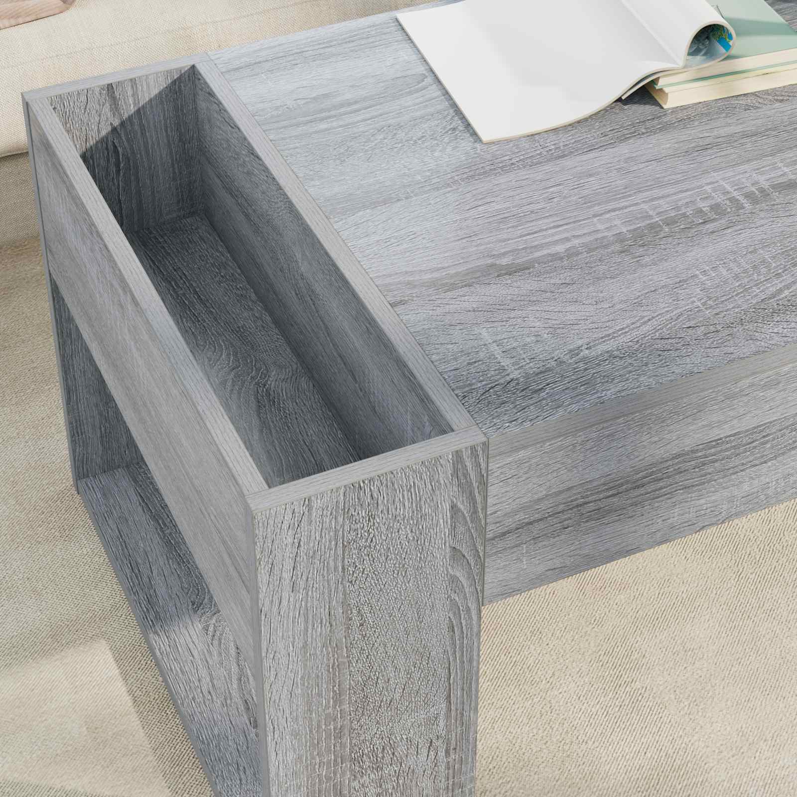 Tavolino da salotto Grigio Sonoma 110 x 50 x 41 cm | homemem39