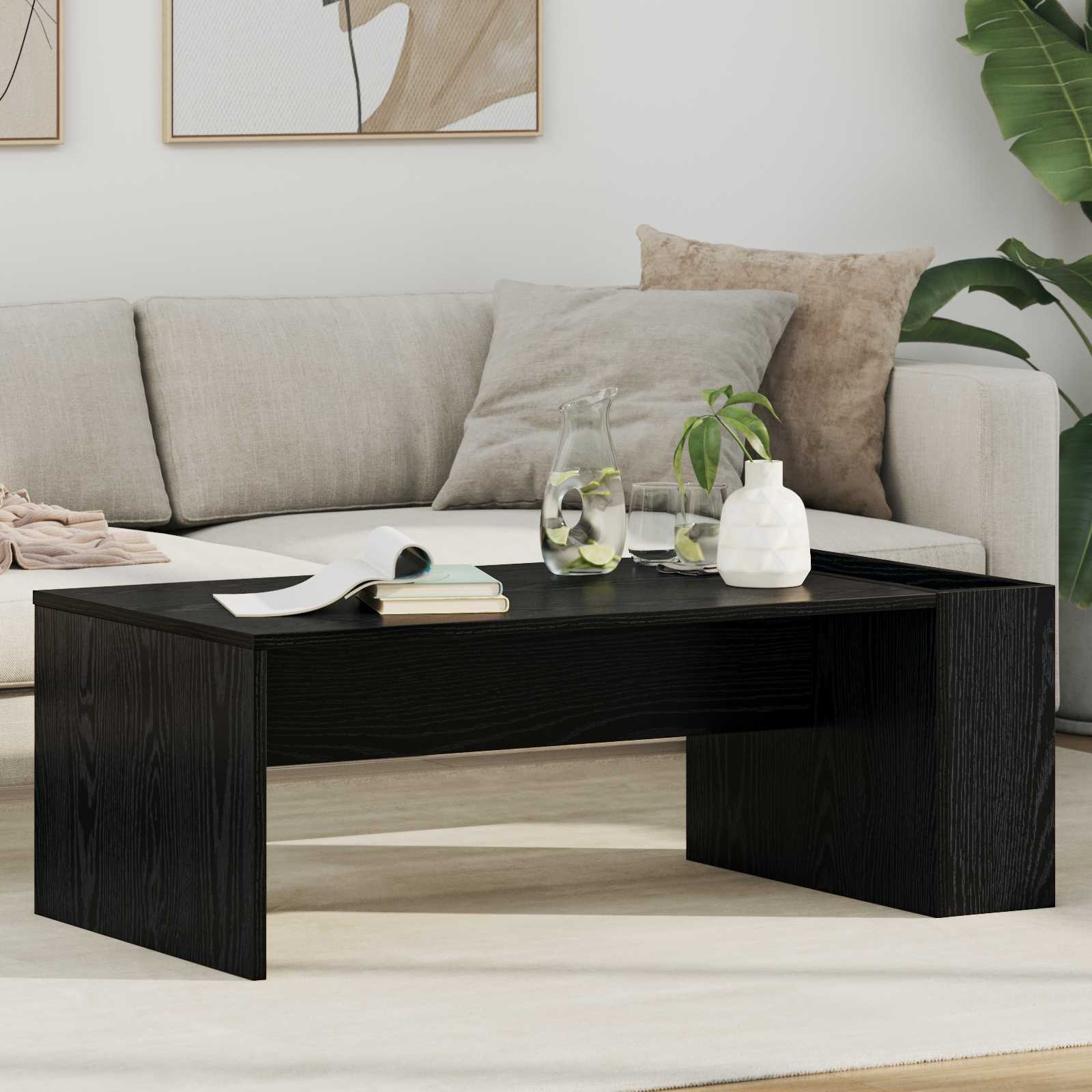Tavolino da salotto Rovere Nero 95 x 50 x 34 cm | homemem39