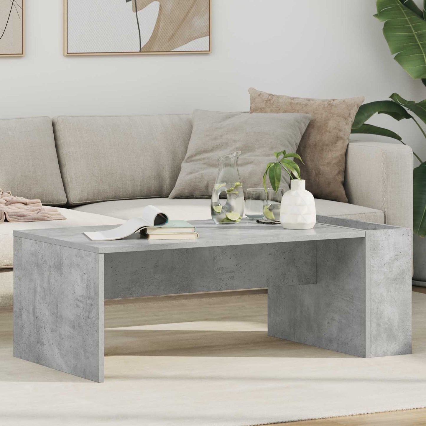 Tavolino da salotto Grigio cemento 95 x 50 x 34 cm | homemem39