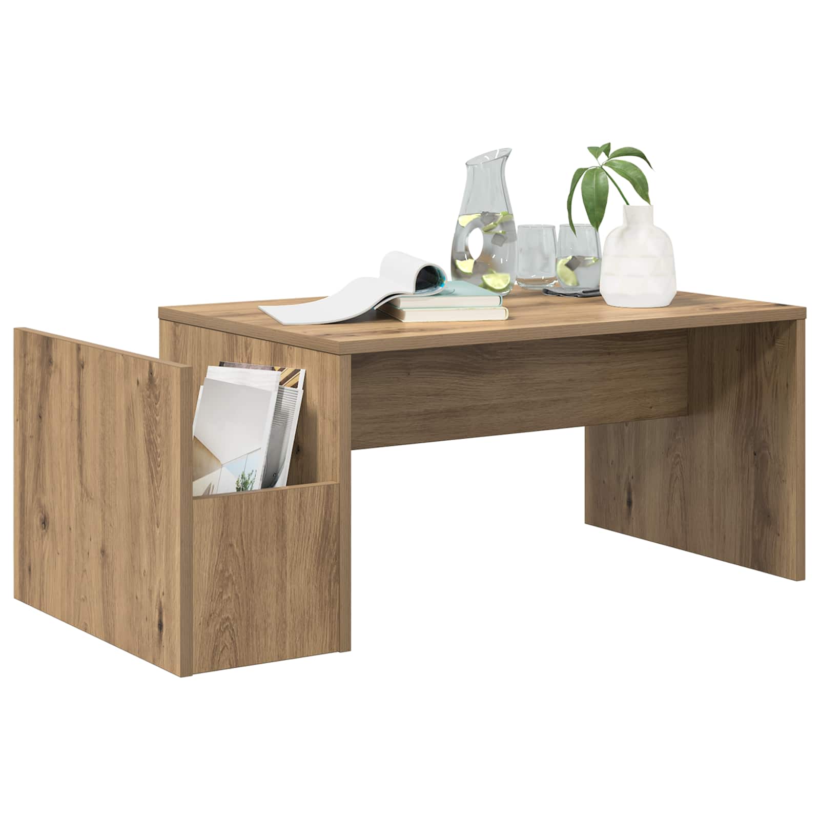 Tavolino da salotto Rovere artigianale 90 x 45 x 35 cm | homemem39