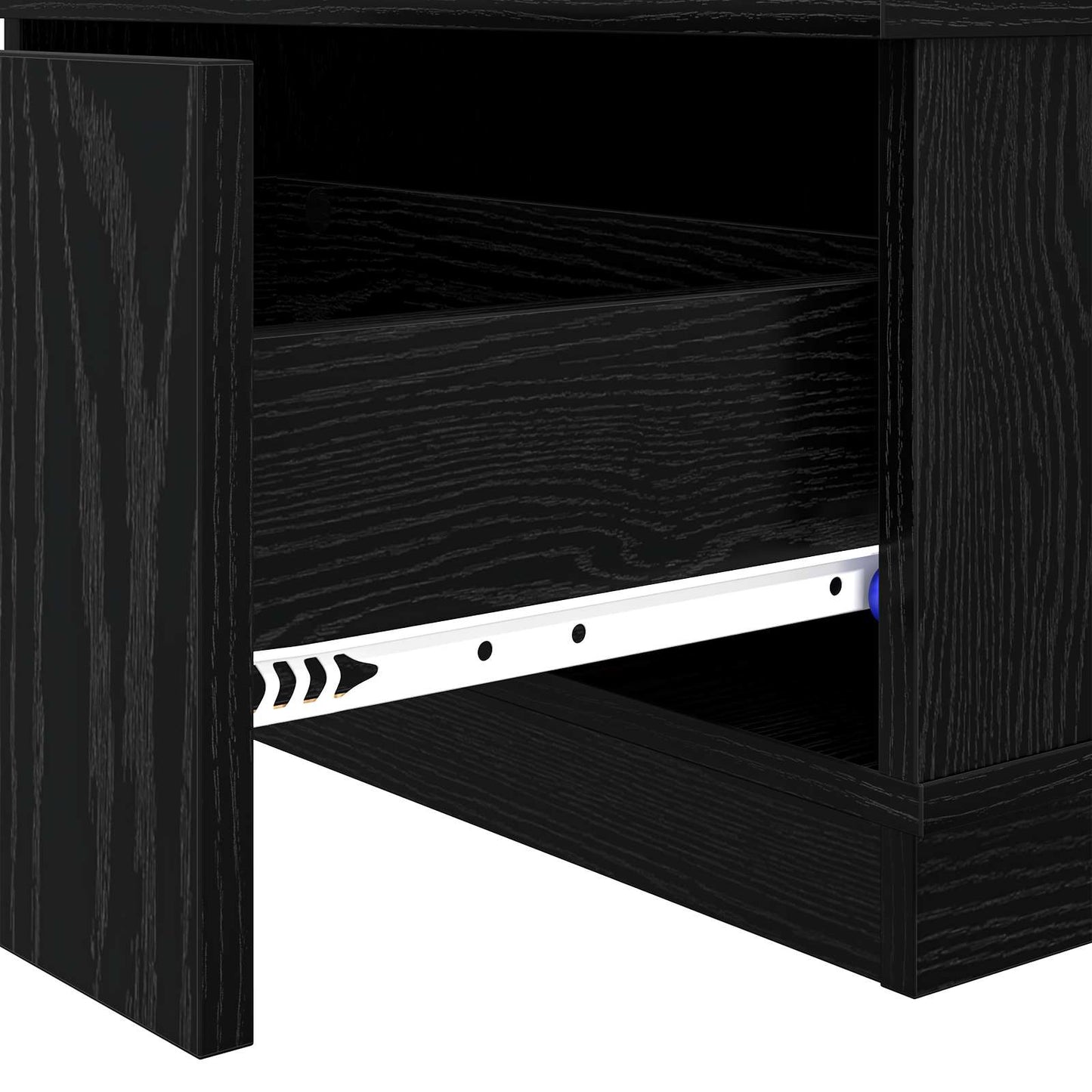 Tavolino da salotto con cassetto Rovere Nero 95 x 55 x 31 cm | homemem39