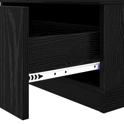Tavolino da salotto con cassetto Rovere Nero 95 x 55 x 31 cm | homemem39