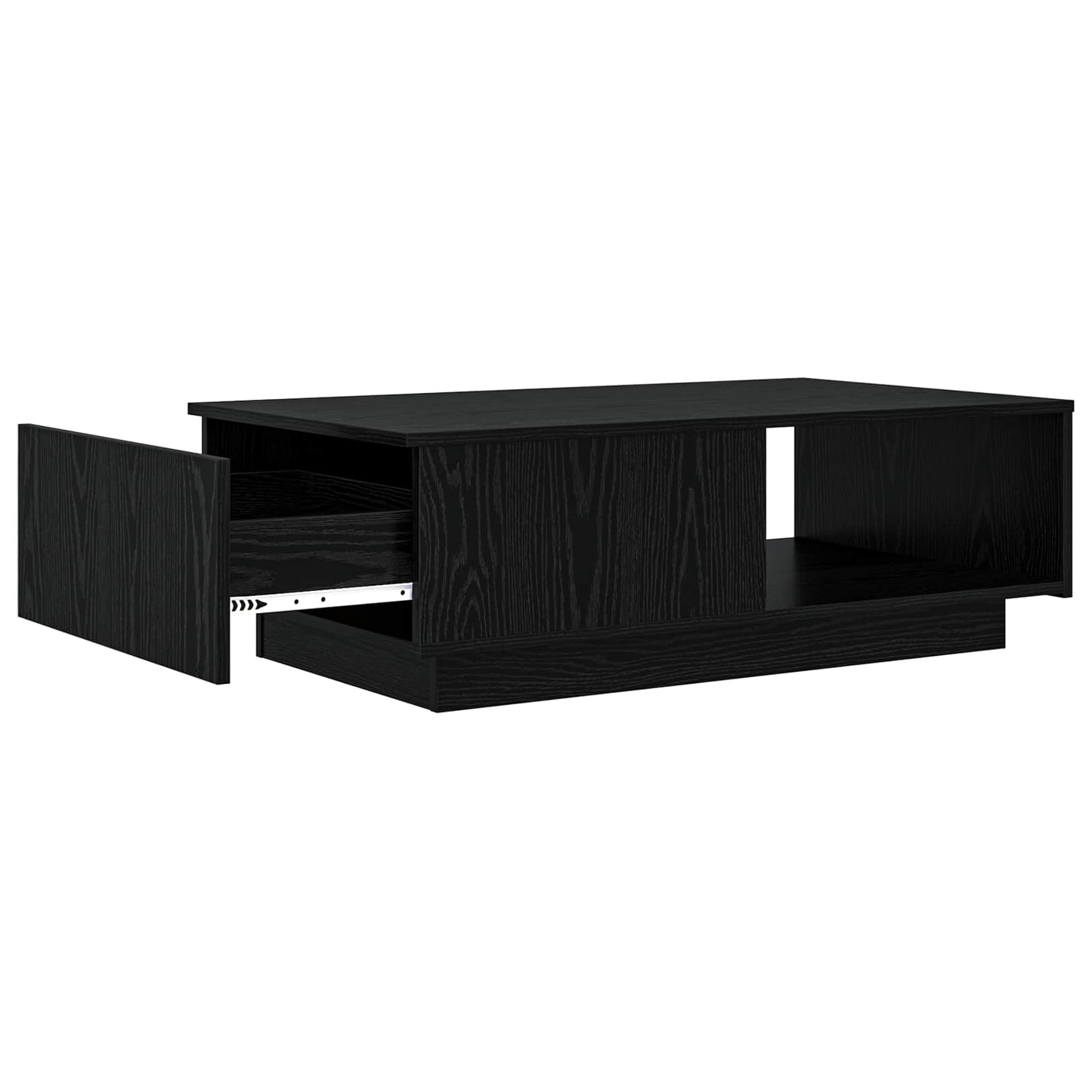 Tavolino da salotto con cassetto Rovere Nero 95 x 55 x 31 cm | homemem39