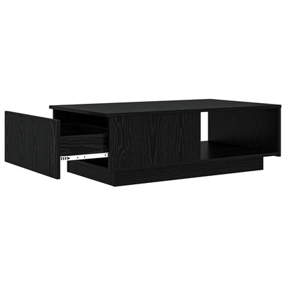 Tavolino da salotto con cassetto Rovere Nero 95 x 55 x 31 cm | homemem39