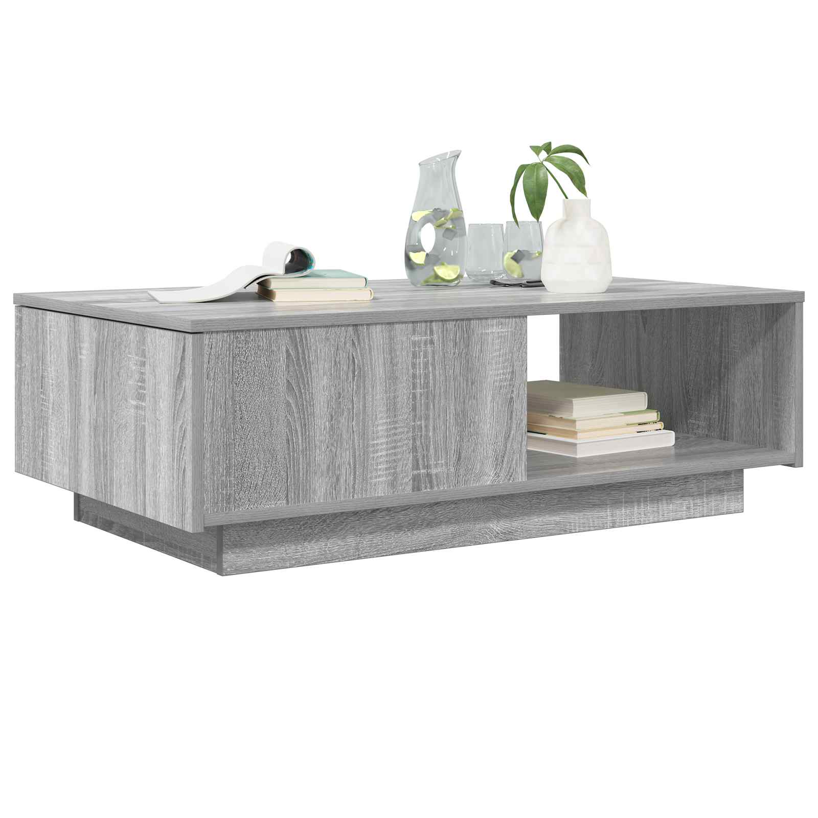 Tavolino da salotto con cassetto Grigio Sonoma 95 x 55 x 31 cm | homemem39