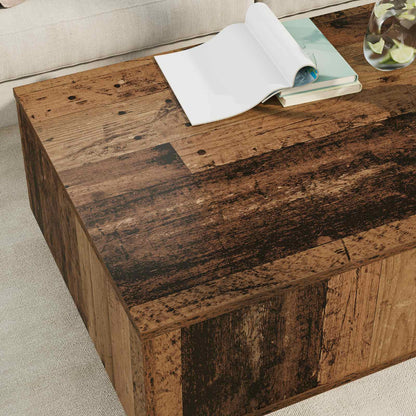 Tavolino da salotto con cassetto Legno vecchio 95 x 55 x 31 cm | homemem39