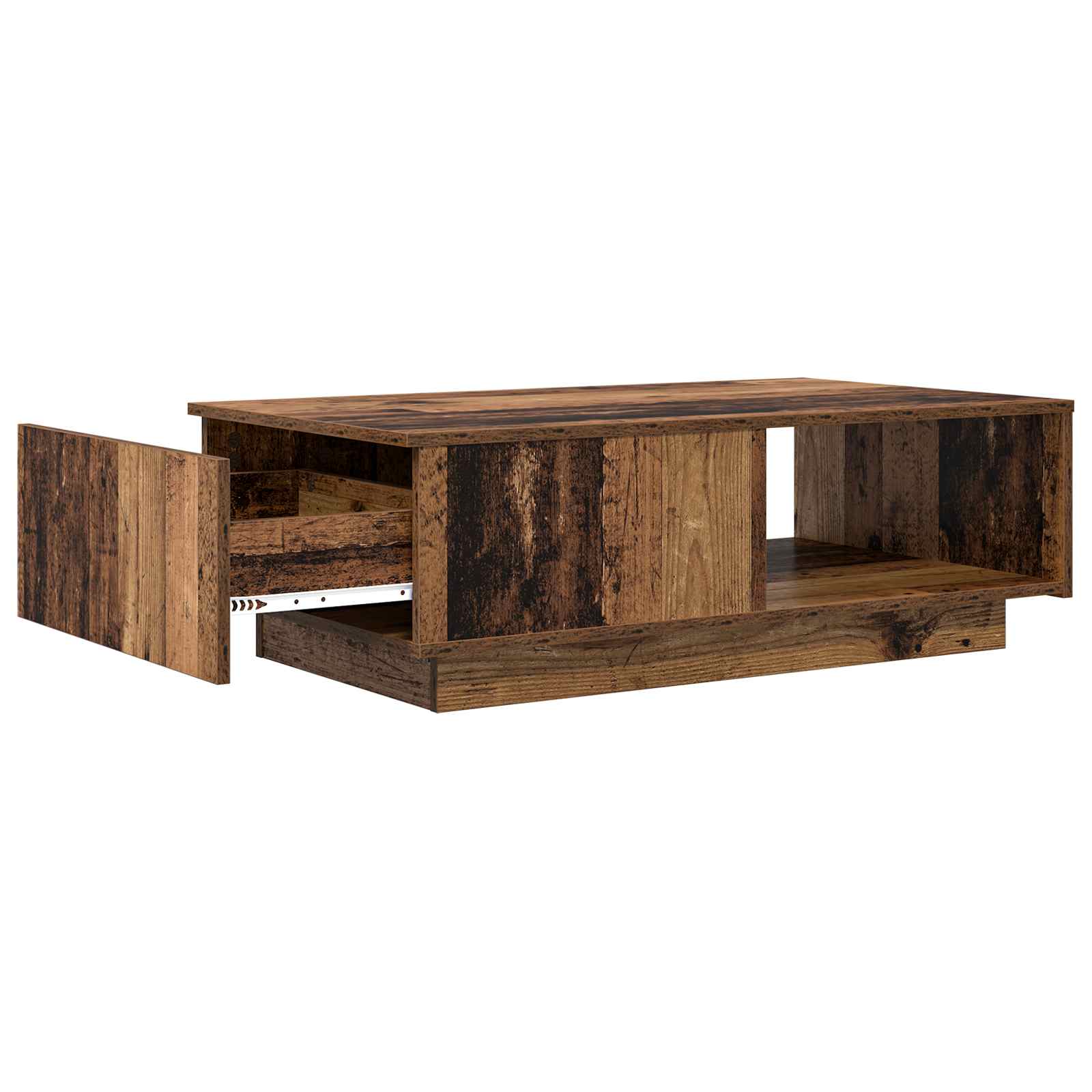Tavolino da salotto con cassetto Legno vecchio 95 x 55 x 31 cm | homemem39