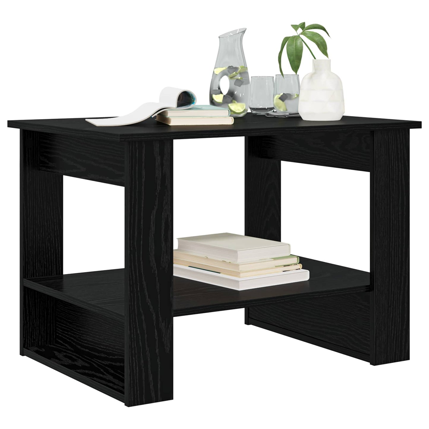 Tavolino da salotto Rovere Nero 72 x 50 x 50 cm