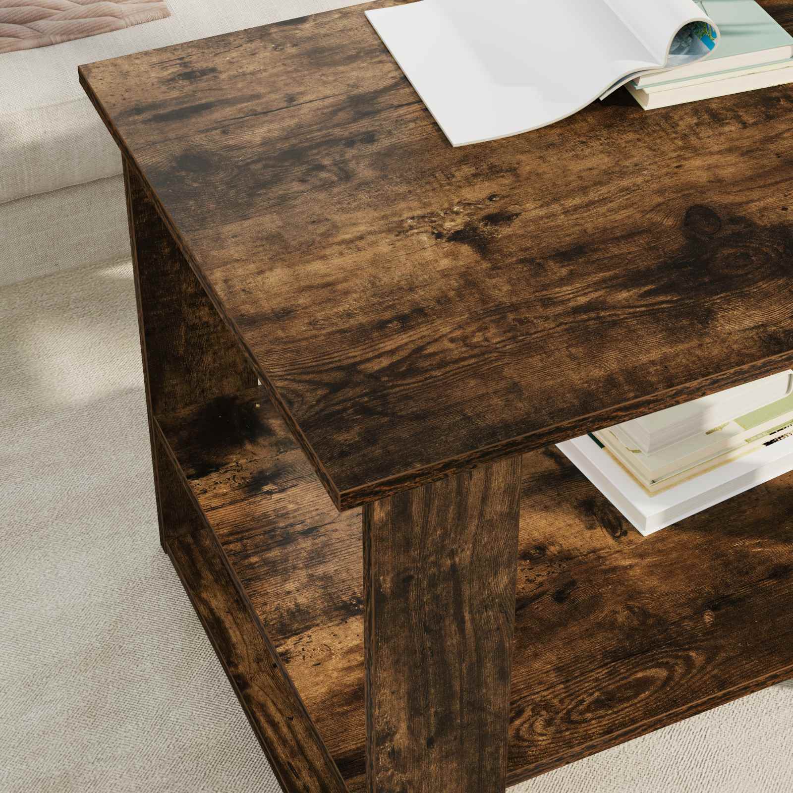 Tavolino da salotto Rovere fumé 72 x 50 x 50 cm | homemem39