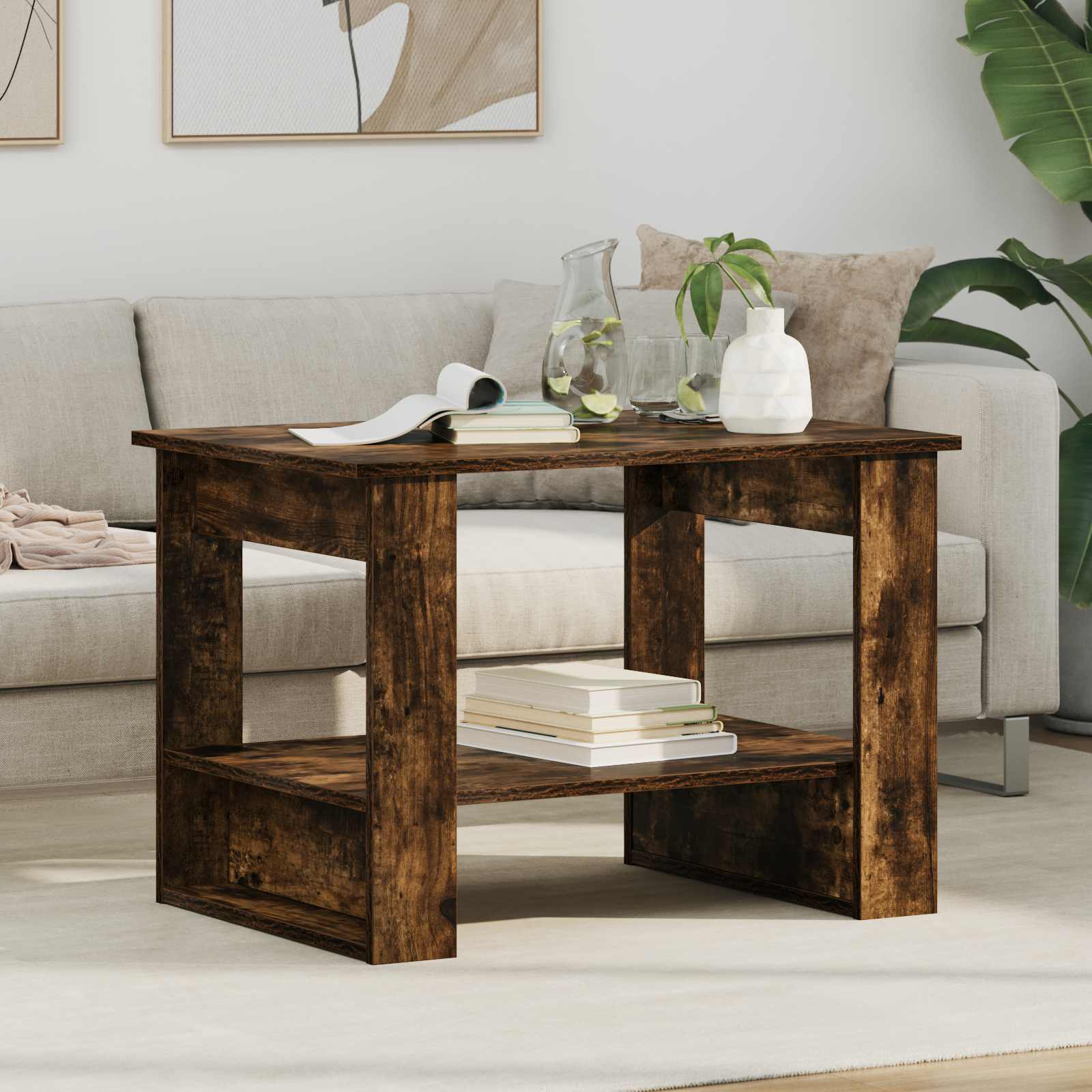Tavolino da salotto Rovere fumé 72 x 50 x 50 cm | homemem39