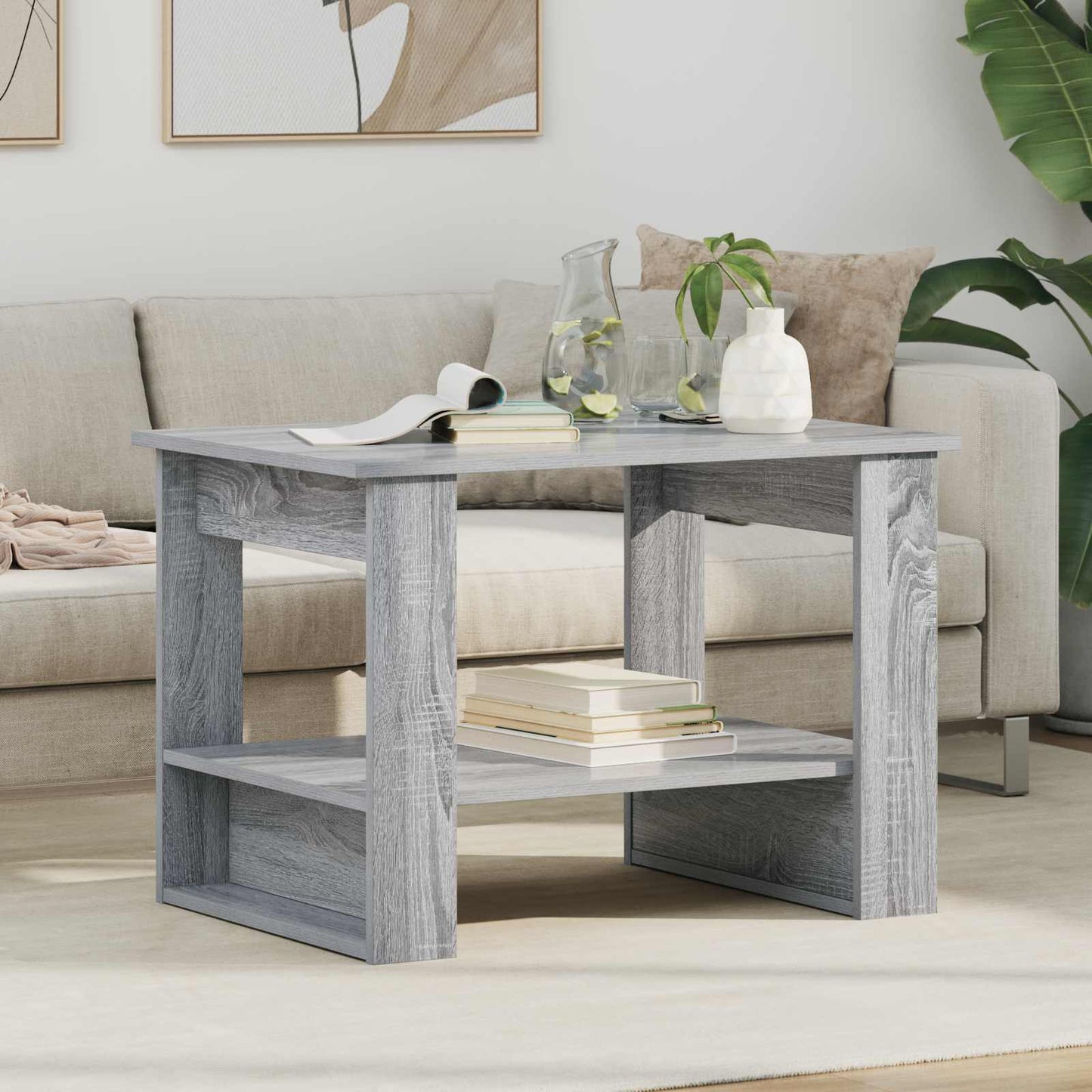 Tavolino da salotto Grigio Sonoma 72 x 50 x 50 cm | homemem39