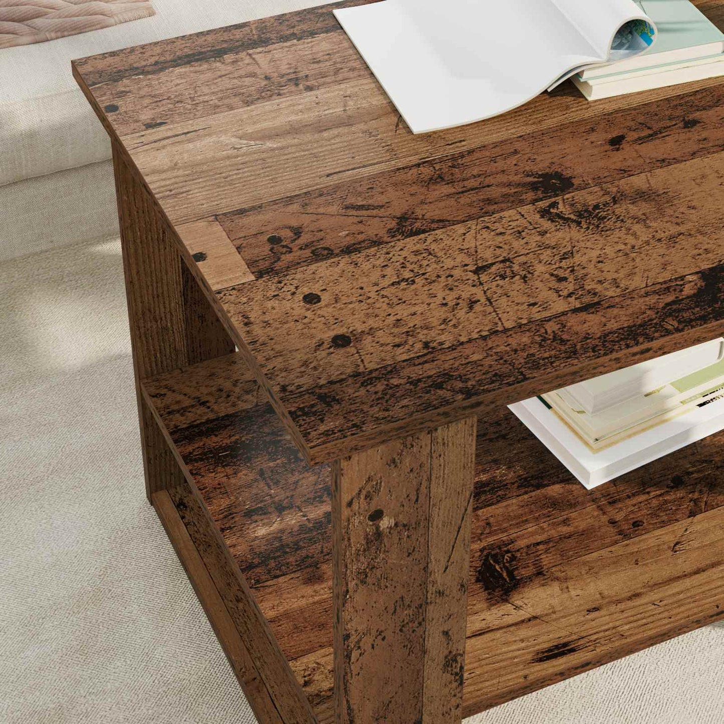 Tavolino da salotto Legno vecchio 72 x 50 x 50 cm | homemem39