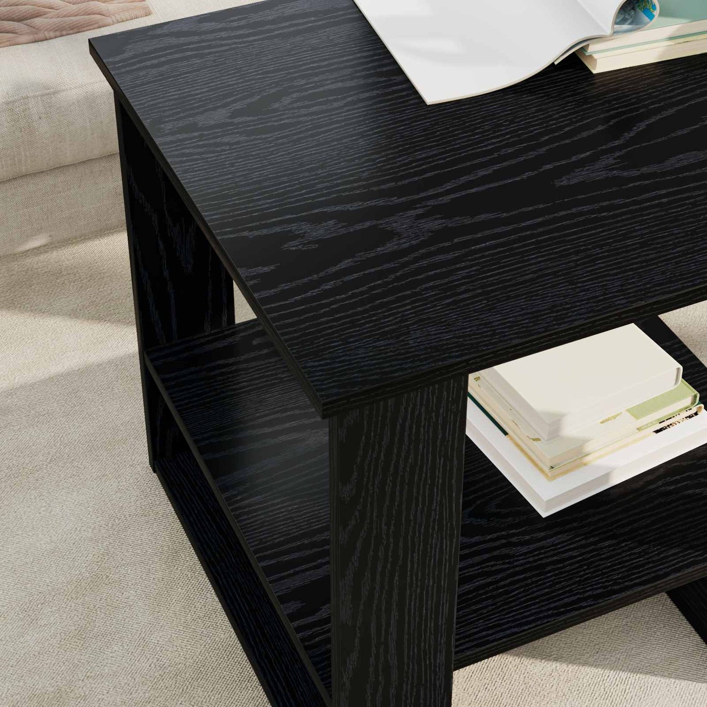 Tavolino da salotto Rovere Nero 51 x 50 x 50 cm | homemem39