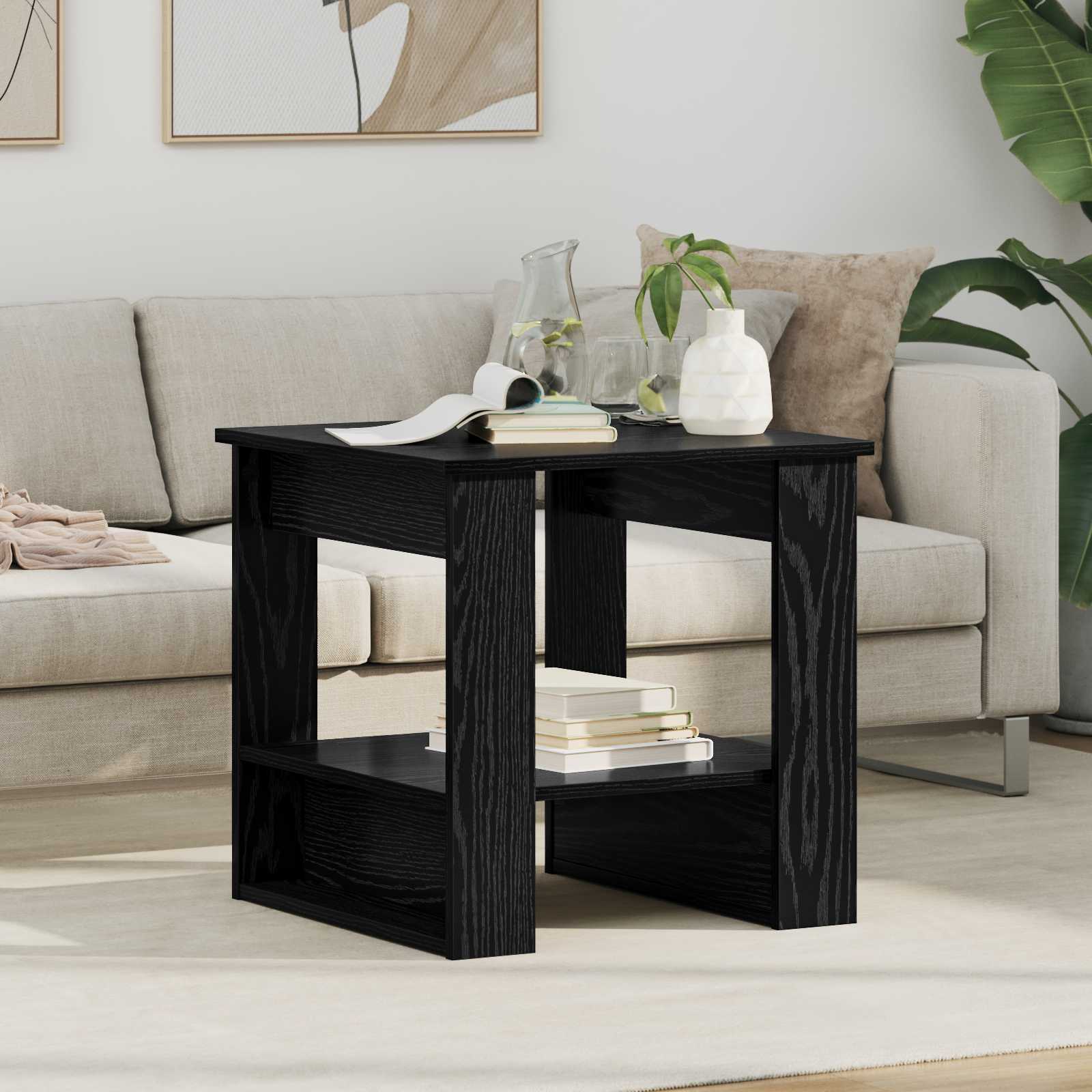 Tavolino da salotto Rovere Nero 51 x 50 x 50 cm | homemem39
