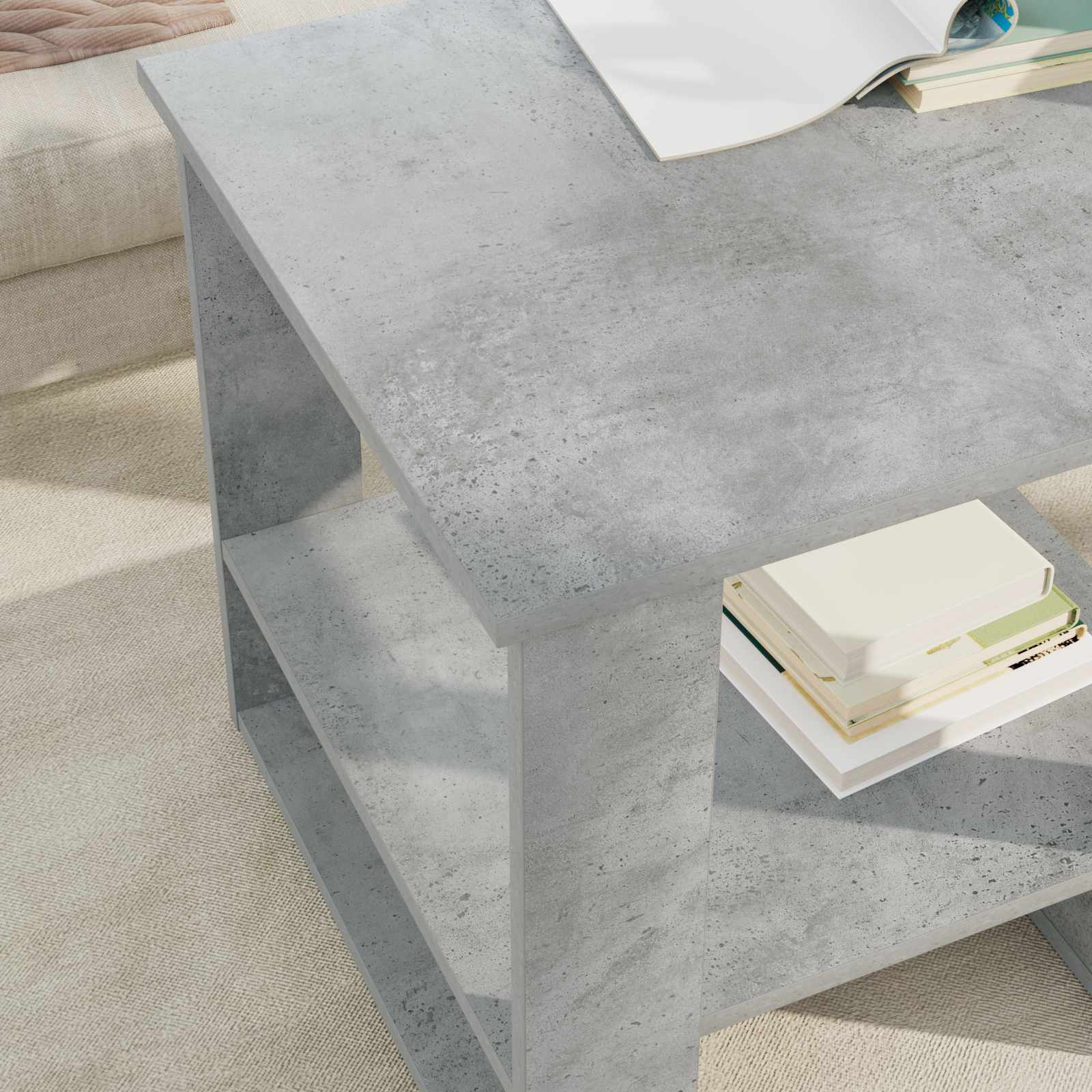 Tavolino da salotto Grigio cemento 51 x 50 x 50 cm | homemem39
