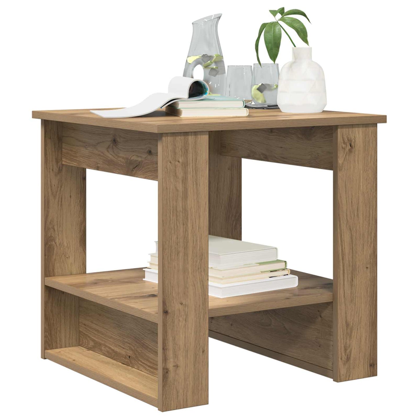 Tavolino da salotto Rovere artigianale 51 x 50 x 50 cm | homemem39