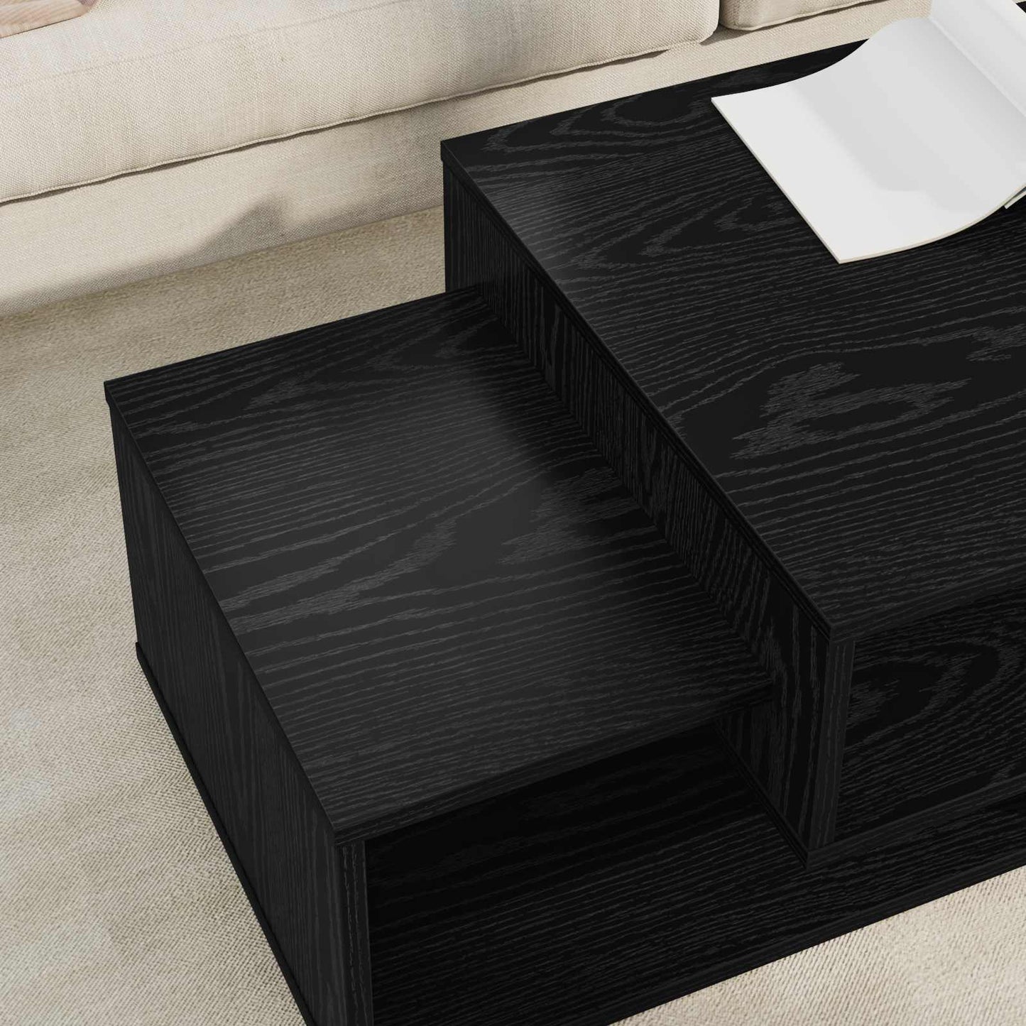Tavolino da salotto Rovere Nero 105 x 50 x 32,5 cm