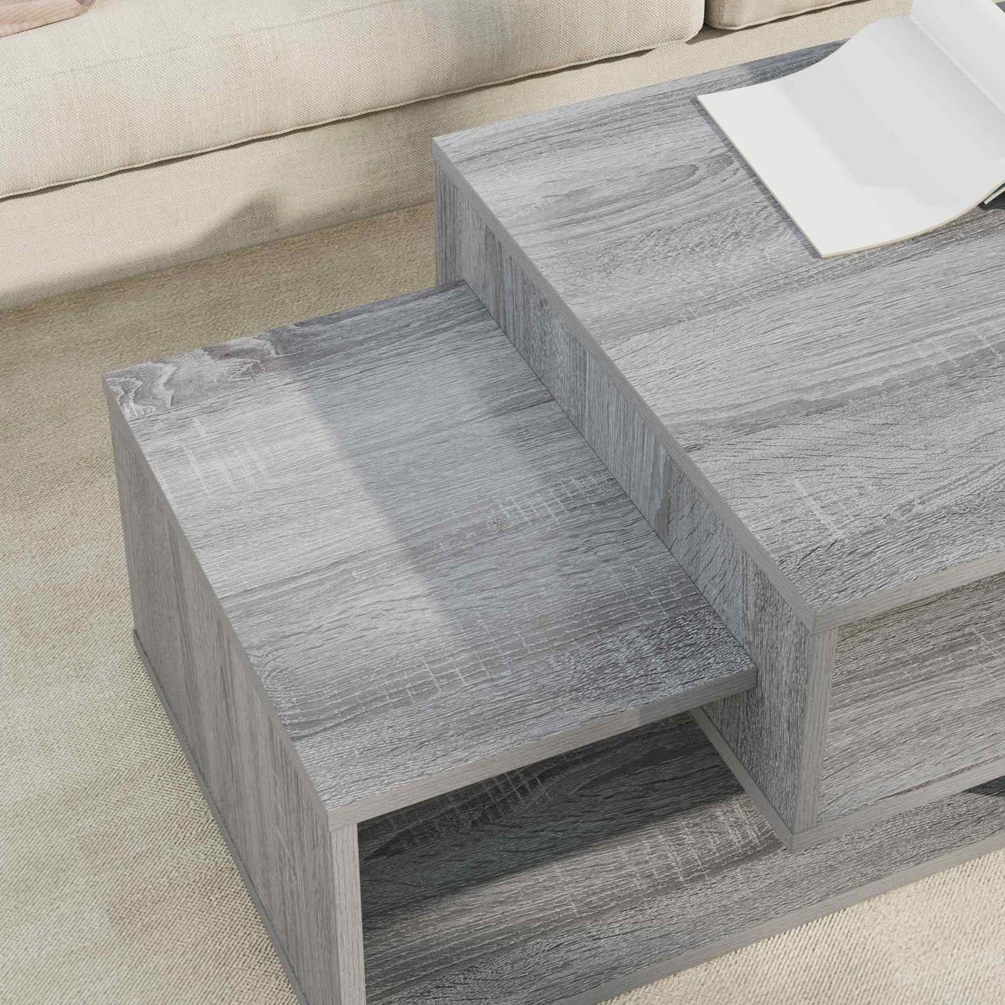 Tavolino da salotto Grigio Sonoma 105 x 50 x 32,5 cm | homemem39
