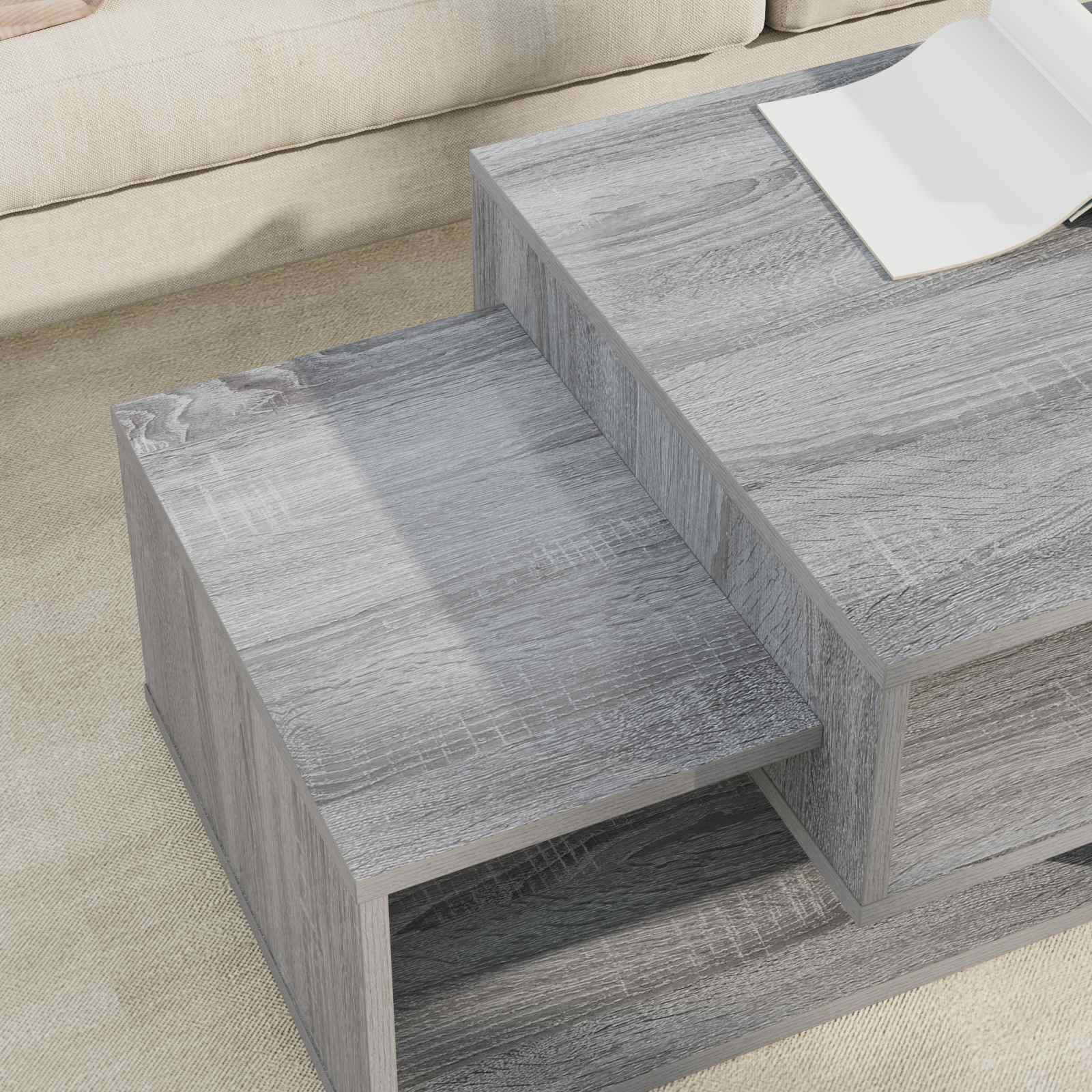 Tavolino da salotto Grigio Sonoma 105 x 50 x 32,5 cm | homemem39