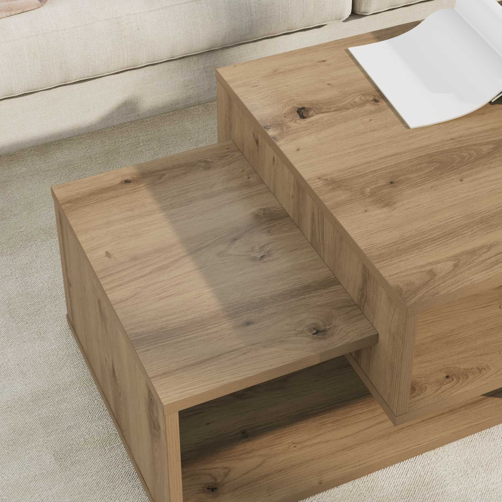 Tavolino da salotto Rovere artigianale 105 x 50 x 32,5 cm | homemem39