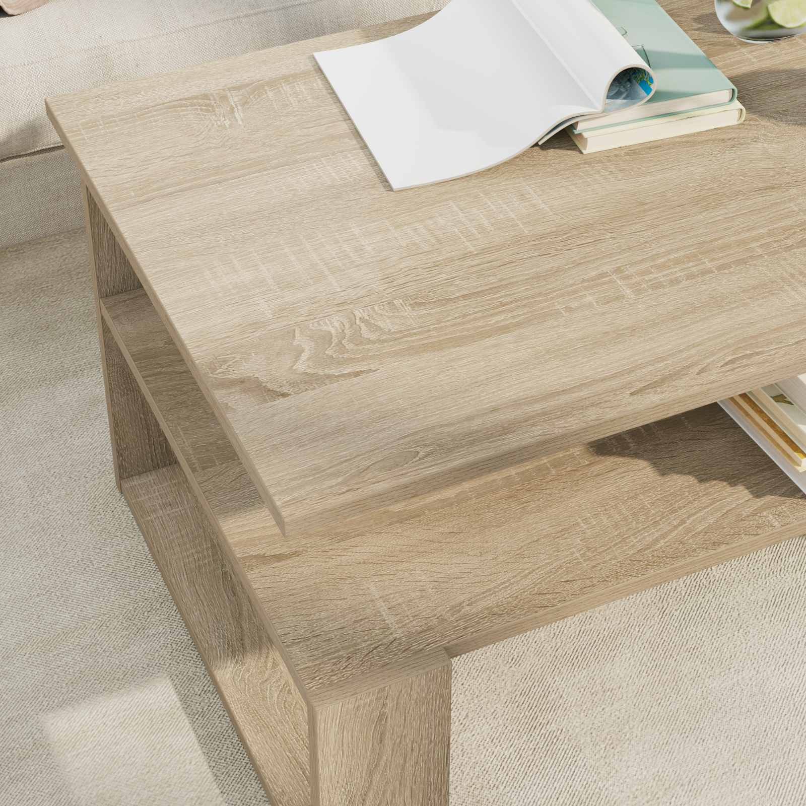 Tavolino da salotto Rovere Sonoma 90 x 50 x 40 cm | homemem39