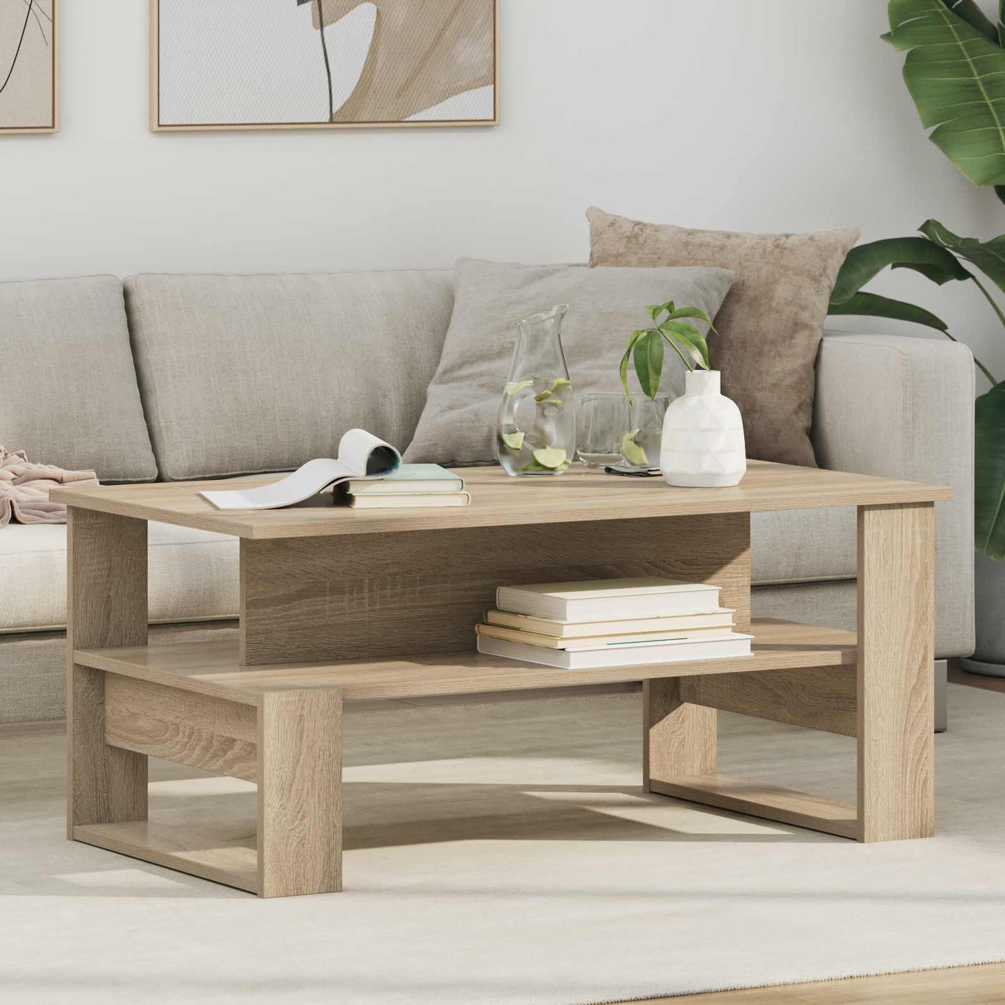 Tavolino da salotto Rovere Sonoma 90 x 50 x 40 cm | homemem39