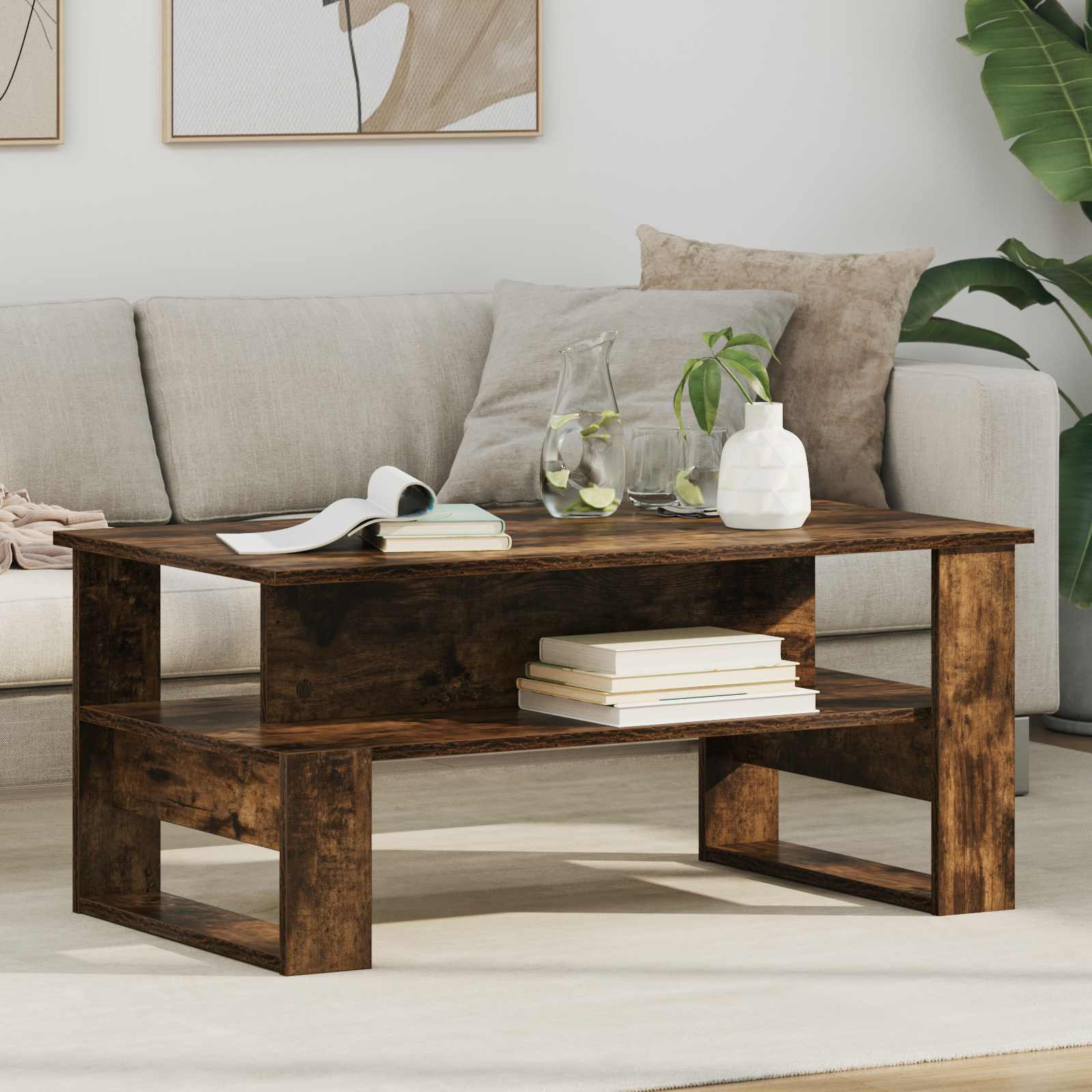 Tavolino da salotto Rovere fumé 90 x 50 x 40 cm | homemem39