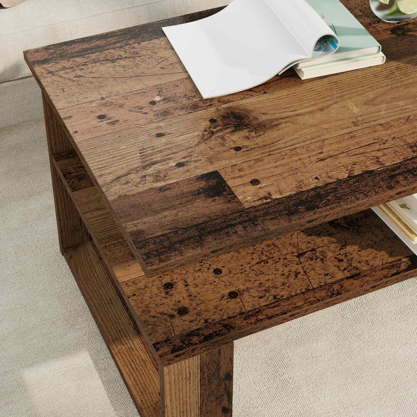 Tavolino da salotto Legno vecchio 90 x 50 x 40 cm | homemem39
