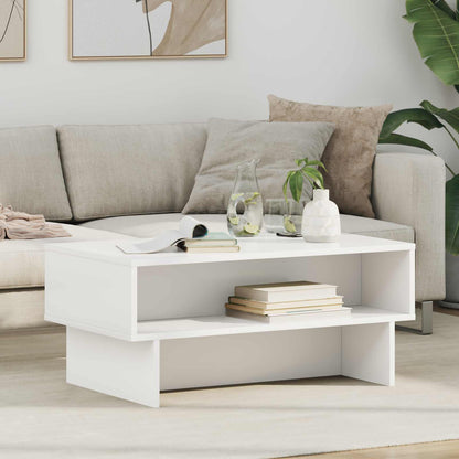 Tavolino da salotto Bianco 80 x 46 x 35 cm Legno multistrato | homemem39