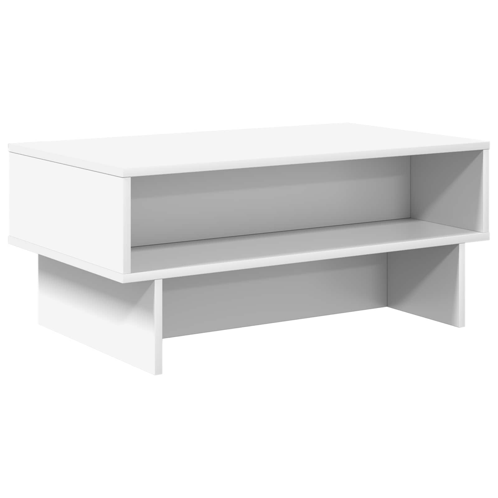 Tavolino da salotto Bianco 80 x 46 x 35 cm Legno multistrato | homemem39