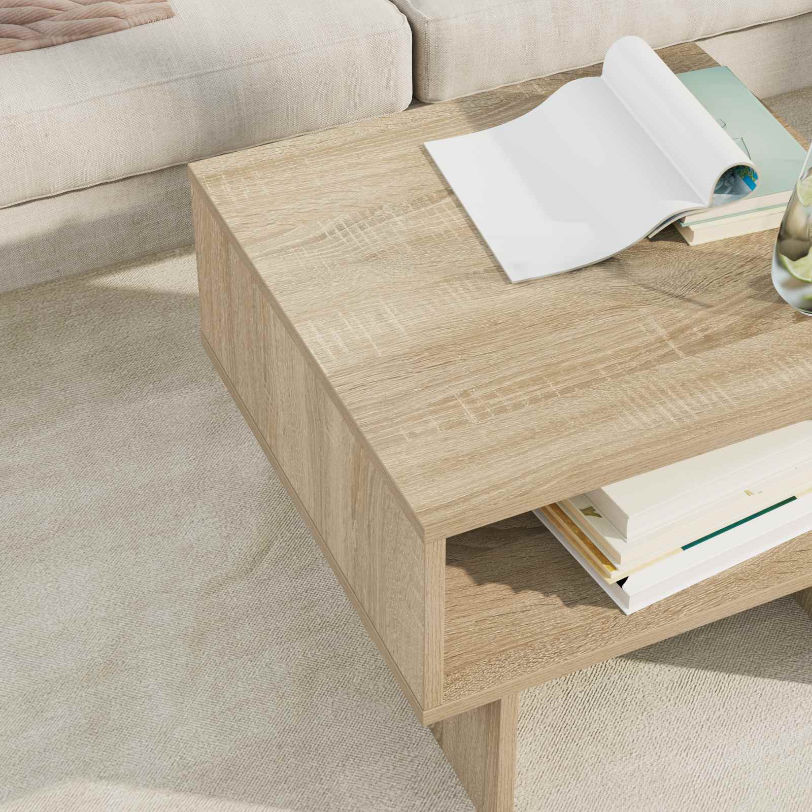Tavolino da salotto Rovere Sonoma 48 x 46 x 35 cm | homemem39