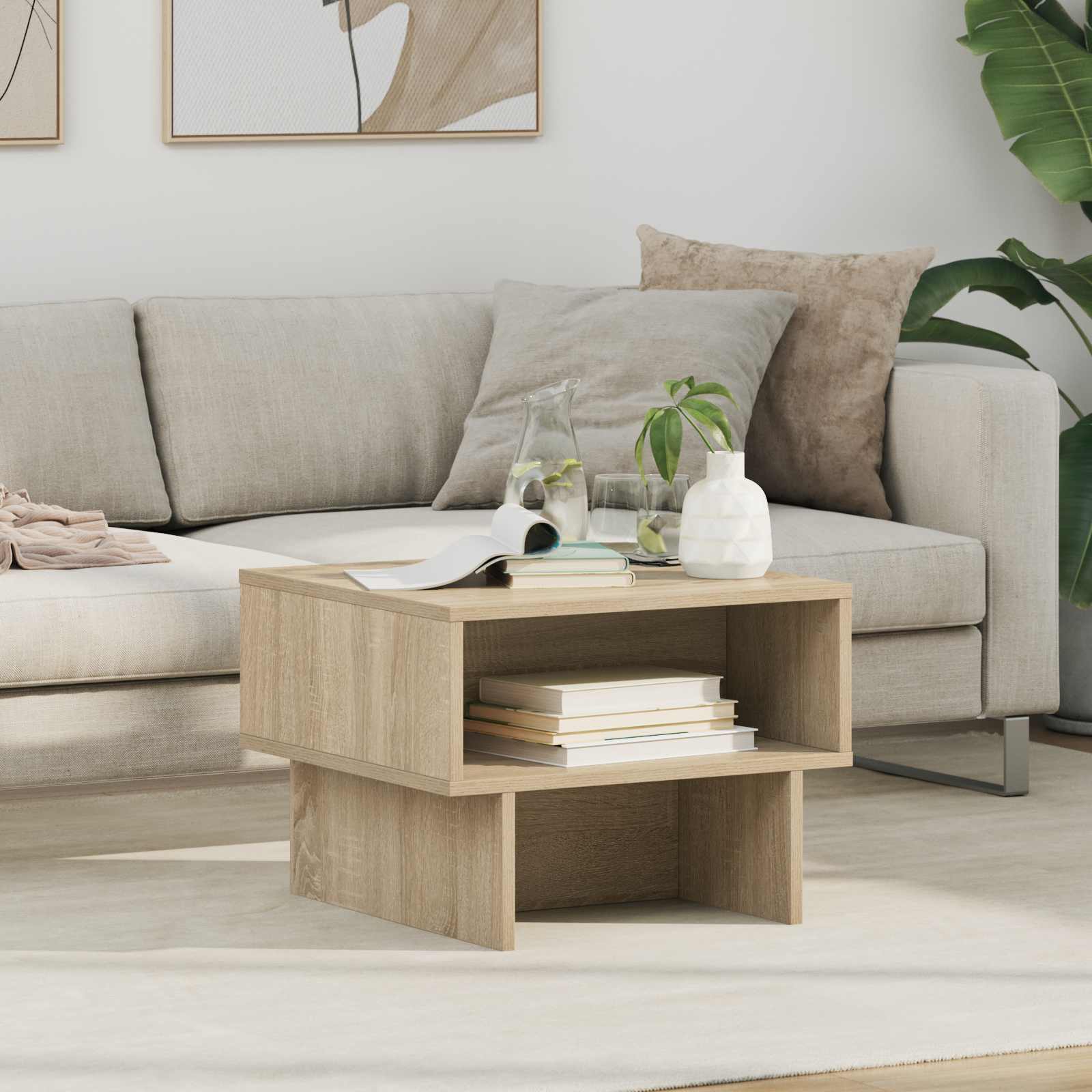 Tavolino da salotto Rovere Sonoma 48 x 46 x 35 cm | homemem39