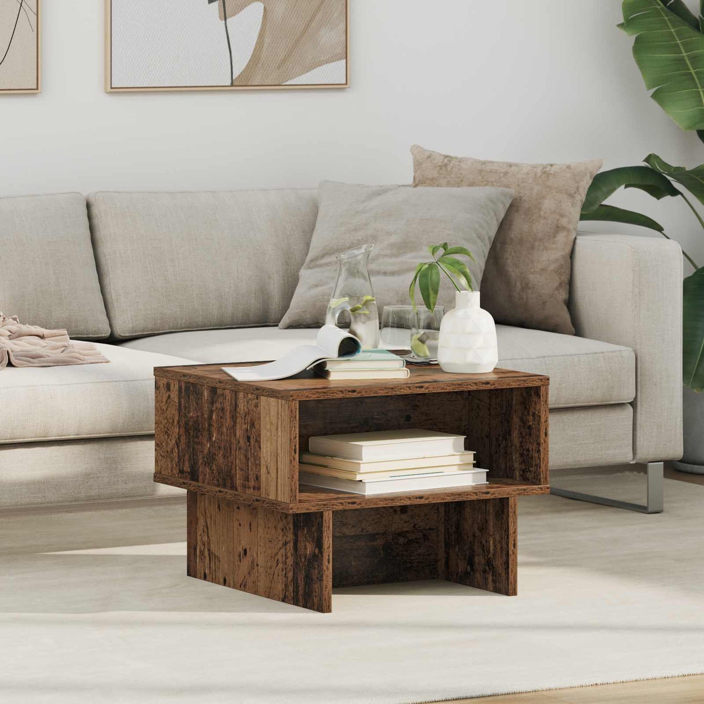 Tavolino da salotto Legno vecchio 48 x 46 x 35 cm | homemem39