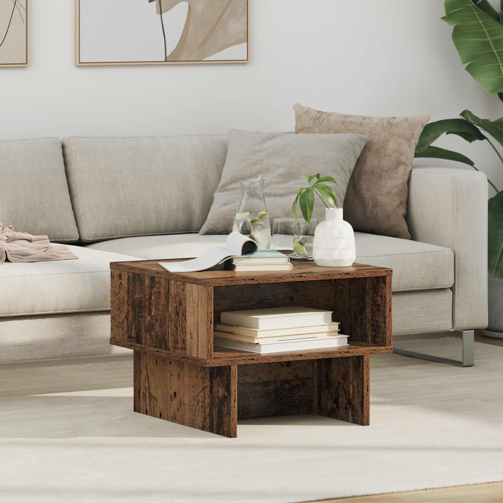 Tavolino da salotto Legno vecchio 48 x 46 x 35 cm | homemem39